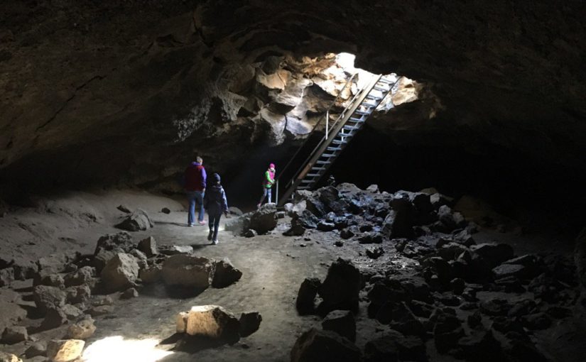 Tweet: Escaping the central Oregon rain down in Boyd Cave…